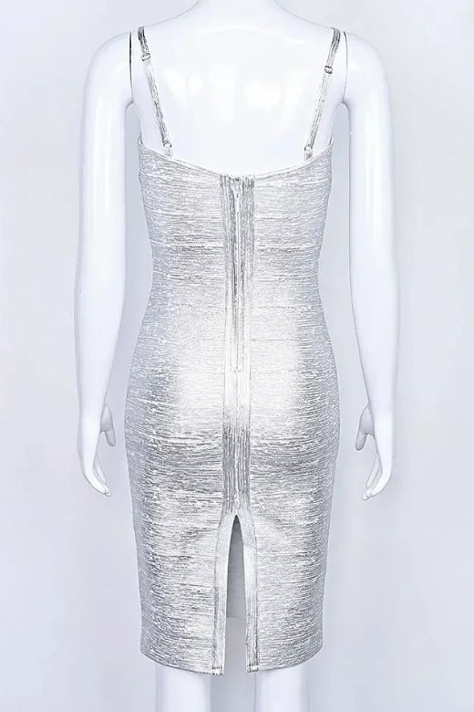 Camila Bandage Dress Silver