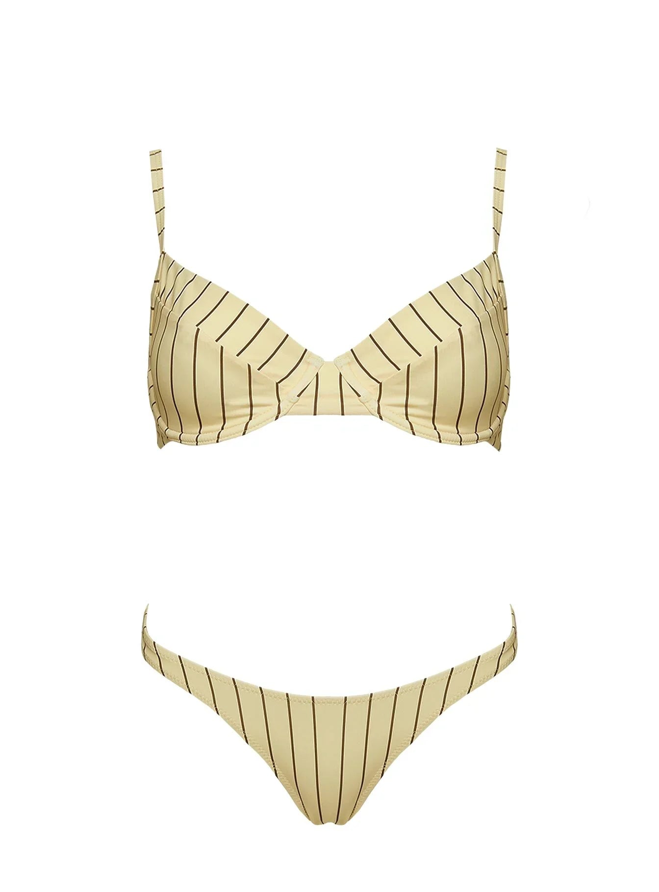 The Deep End Bikini Bottoms Yellow Stripe