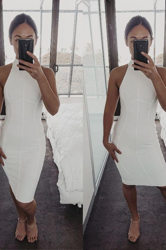 Lea Bandage Midi Dress White Pearl Sale