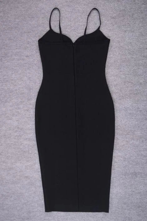 Blanche Bandage Midi Dress Classic Black