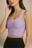 Jay Bandage Crop Top Violet Purple