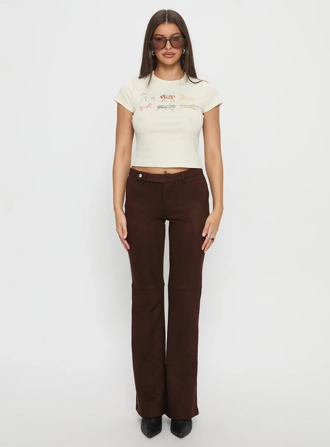 In The West Horse Baby Tee Cream
