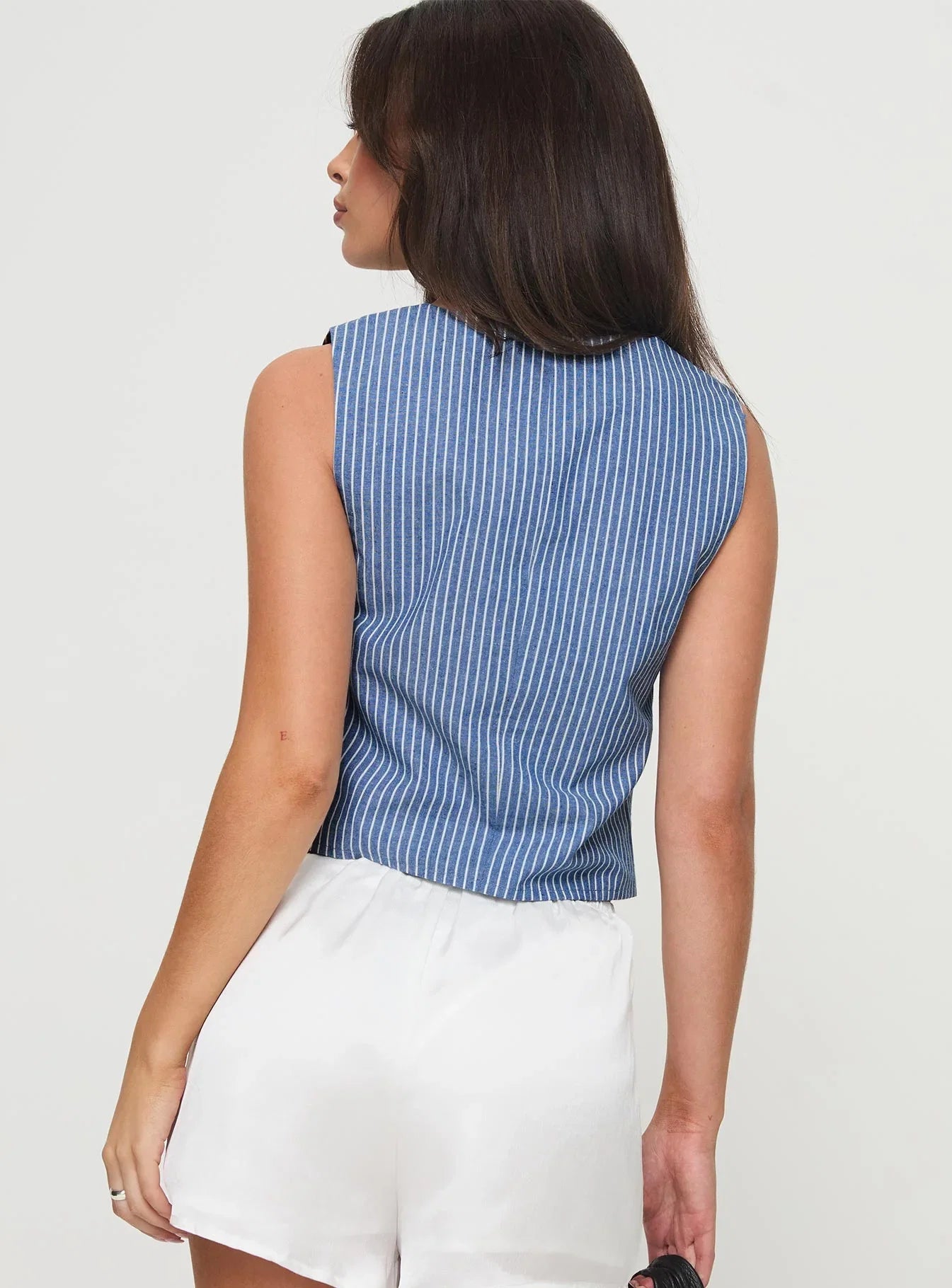 Veridian Vest Blue Stripe