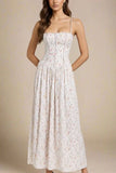 Tasmin Midi Dress White Print