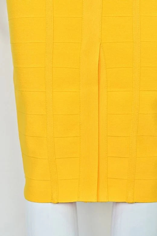 Isabella Bandage Midi Dress Mustard Yellow