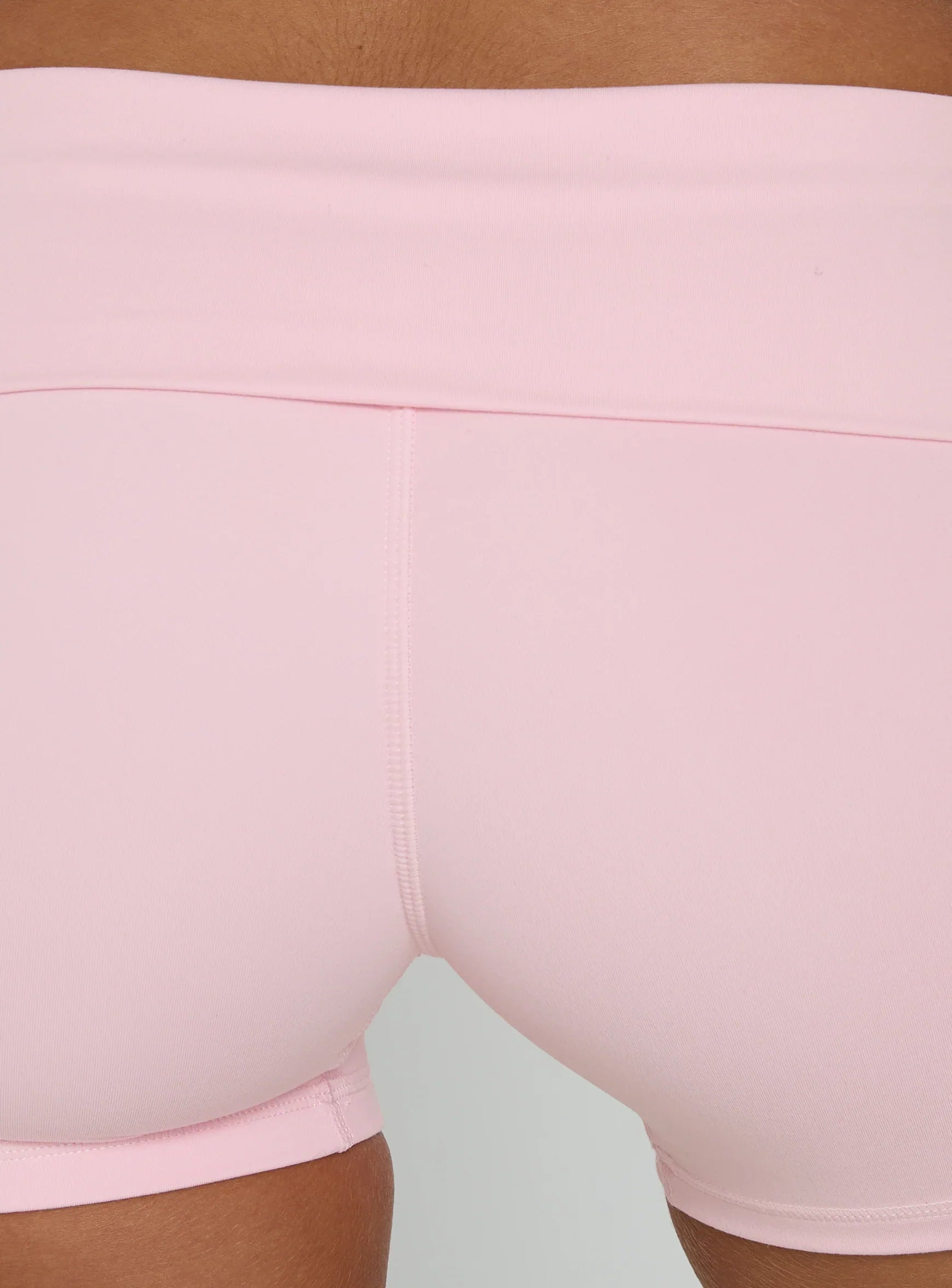 Peak Foldover Micro Shorts Pink