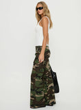 Danella Mid Rise Straight Leg Cargo Jean Camouflage
