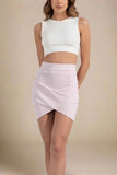 Jay High Waist Bandage Mini Skirt Cream