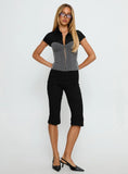 Bobette Corset Top Black Grey