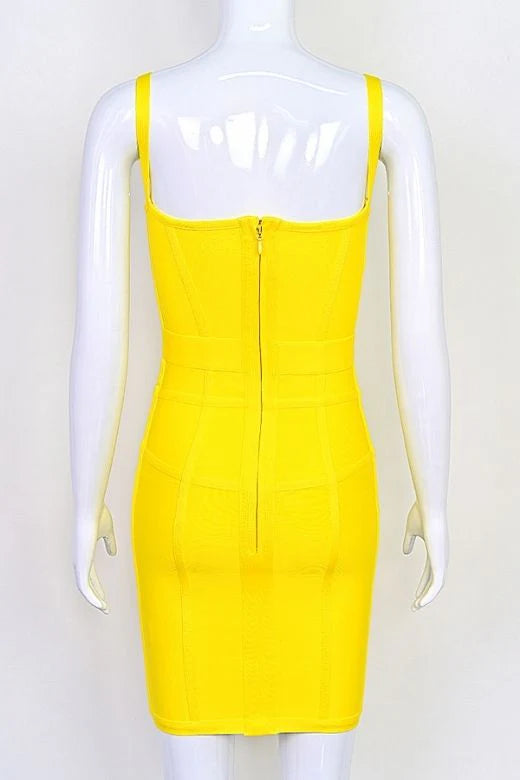 Pip Bandage Mini Dress Sun Yellow