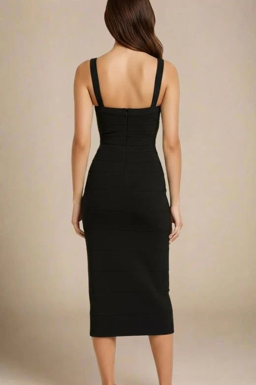 Heidi Bandage Midi Dress Classic Black