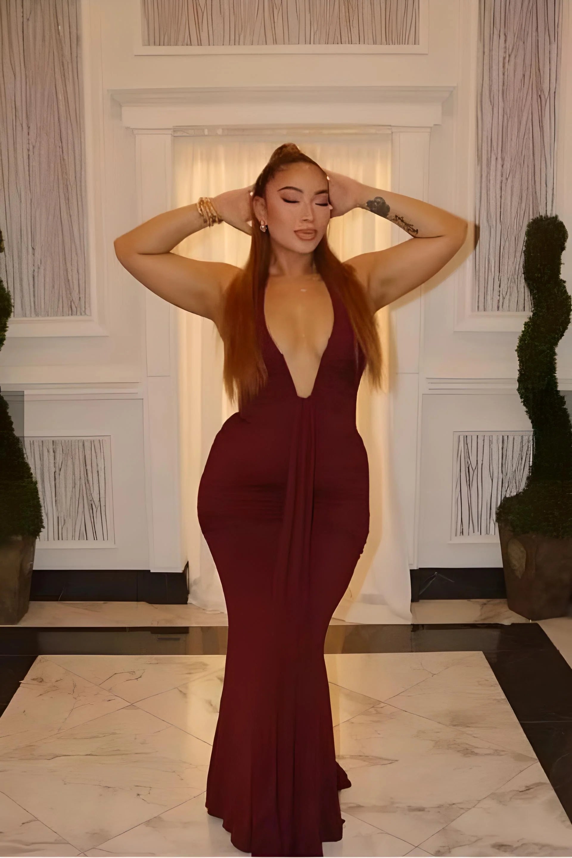 Bella Bodycon Wrap Maxi Dress Violet