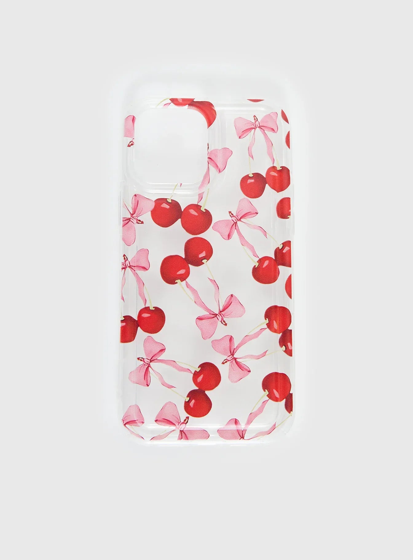 Cherry Pickers iPhone Case Clear Red