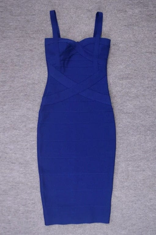 Heidi Bandage Midi Dress Navy Blue