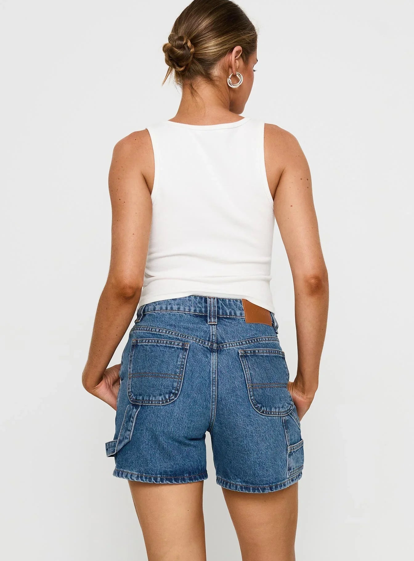Lou Carpenter Denim Shorts Mid Wash