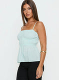 Rosecliff Ruched Longline Top Mint