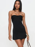 Irena Strapless Mini Dress Black Tall