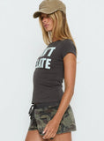 Can't Relate Graphic Top Grey / Blue