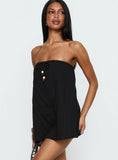 Isafelia Strapless Playsuit Black