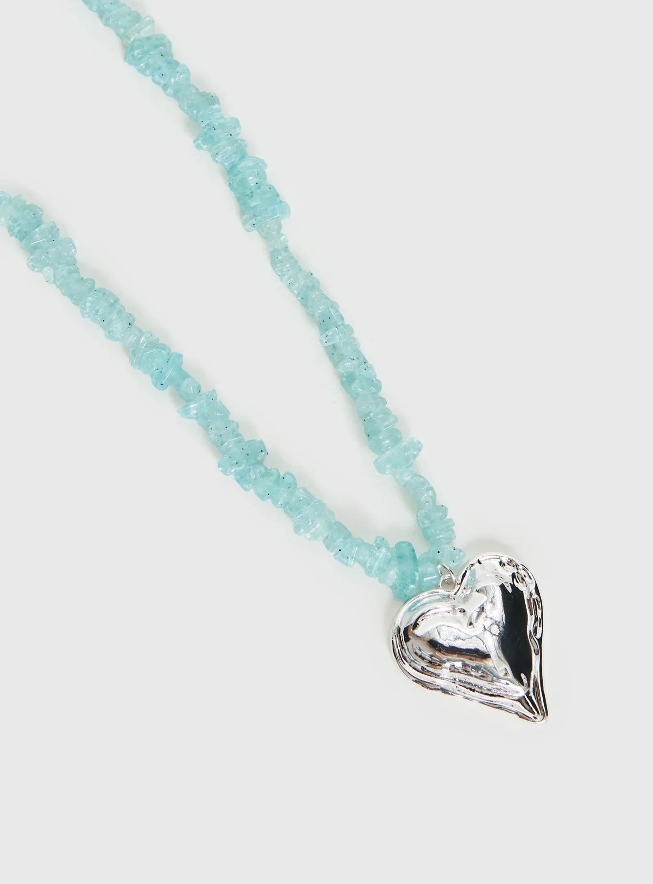 Ralina Pendant Necklace Silver Aqua