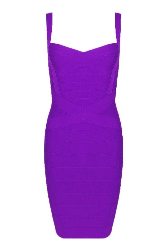 Heidi Bandage Mini Dress Plum Purple