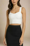 Jay Bandage Crop Top White Pearl