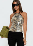 Devinne Sequin Top Tiger