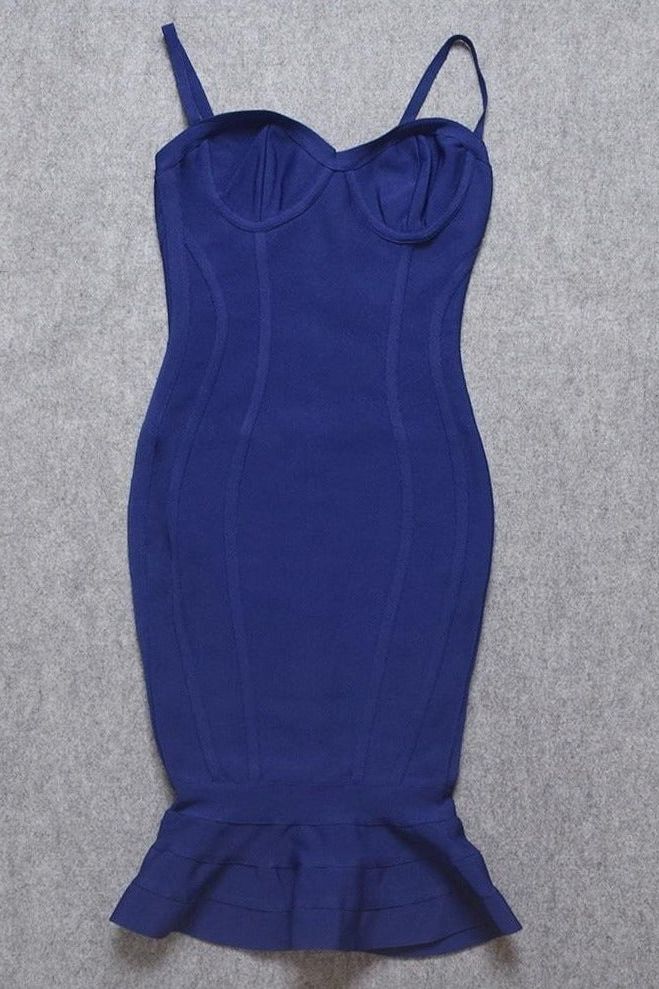 Joy Bandage Midi Dress Royal Blue