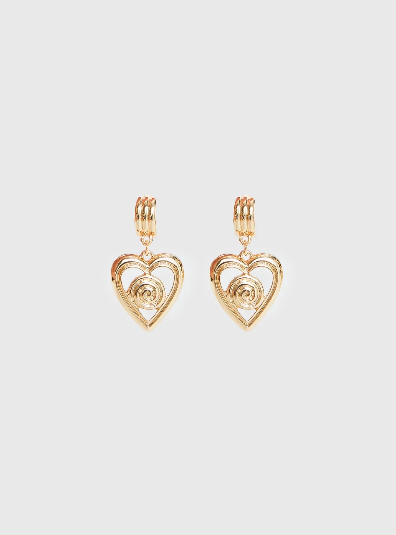 Giabella Heart Earrings Gold