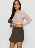 Clairissa Off Shoulder Knit Sweater Pink