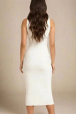 Pia Bandage Midi Dress White Pearl