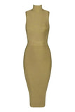 Grace Bandage Midi Dress Olive Green Sale
