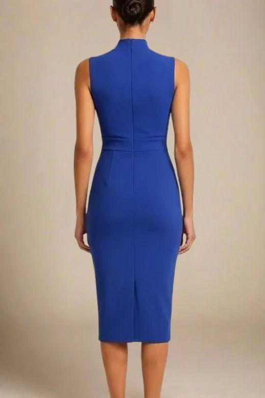 Grace Bandage Midi Dress Navy Blue
