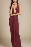 Bella Bodycon Wrap Maxi Dress Red Wine