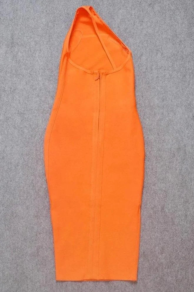 Joi Bodycon Midi Dress Apricot Orange