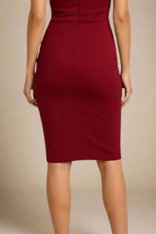 Bea Bandage Dress Red Wine