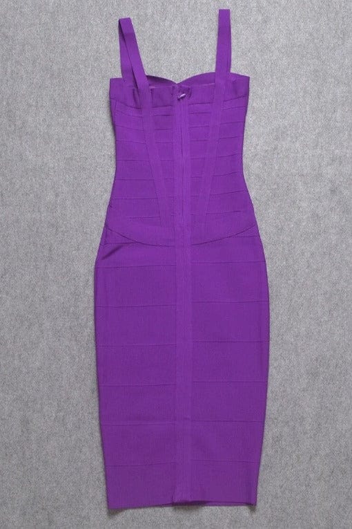 Heidi Bandage Midi Dress Plum Purple