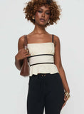 Daxon Top Cream Black