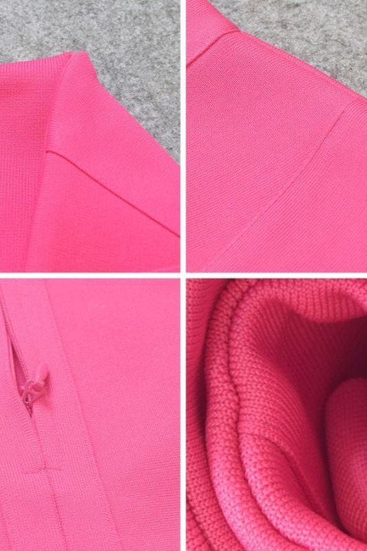 Jay High Waist Bandage Mini Skirt Hot Pink