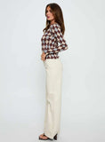 Maple Mid Rise Flare Jeans Ecru