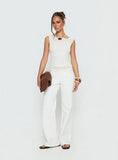 Buenos No Waist Low Rise Straight Leg Jeans White