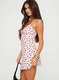 Karena Mini Dress White Red Floral Petite