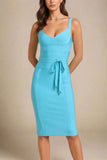 Bek Bandage Dress Sky Blue