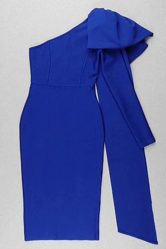 Lela Long Sleeve Bandage Midi Dress Royal Blue