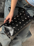 Layton Studded Shoulder Back Black