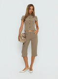 Tunian Capri Tailored Pants Taupe