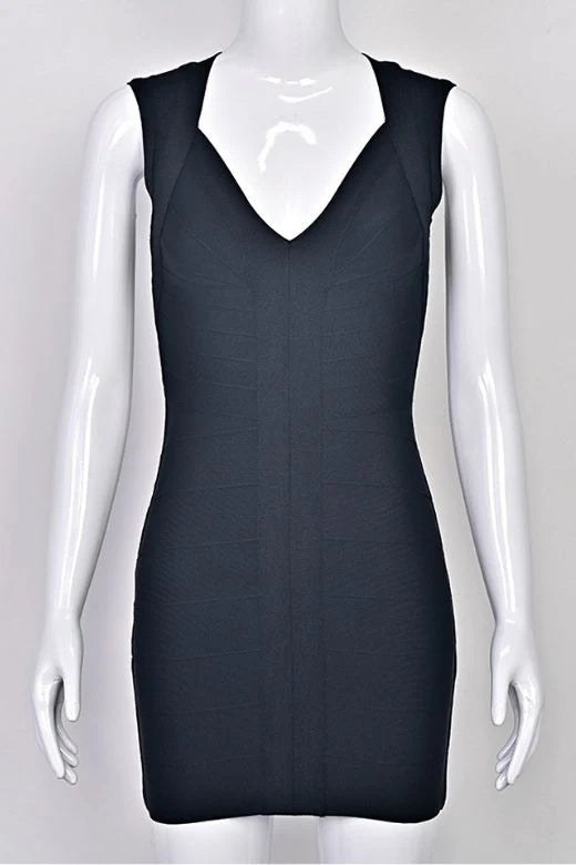 Sabrina Bandage Mini Dress Beige