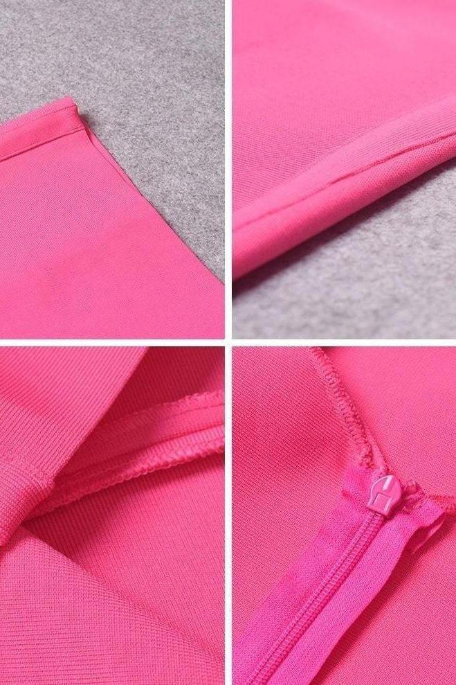 Joi Bodycon Midi Dress Hot Pink