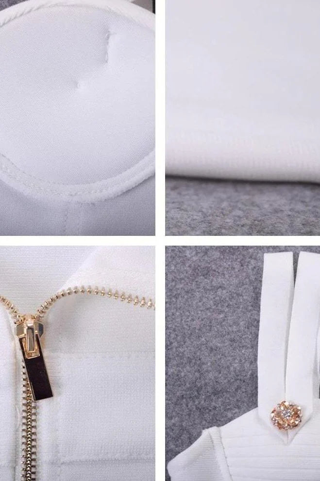 Kate Bandage Dress White Pearl Sale