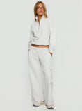 Rozanna Cargo Sweat Pants Grey Marle